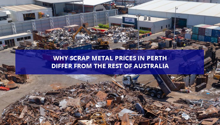 Aerial view of steel scrap in Perth representing why local metal prices differ from other Australian cities